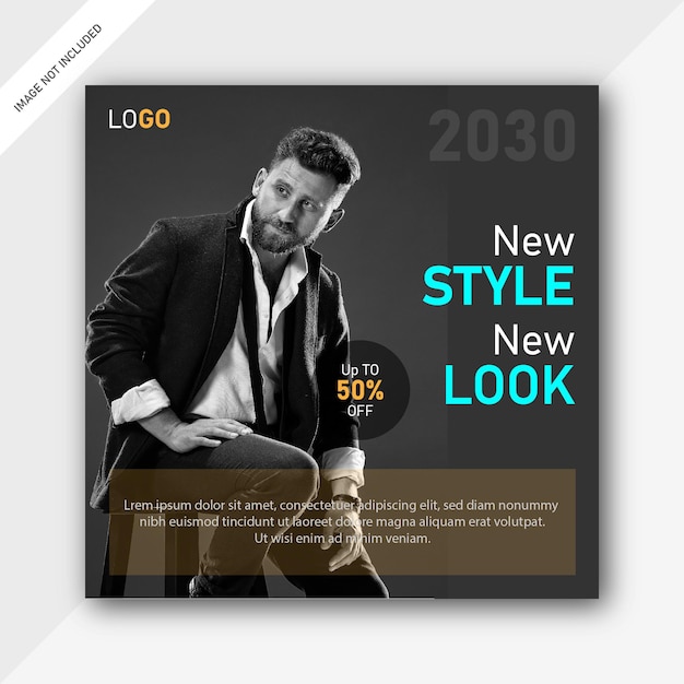 Palestra fitness social media post design template