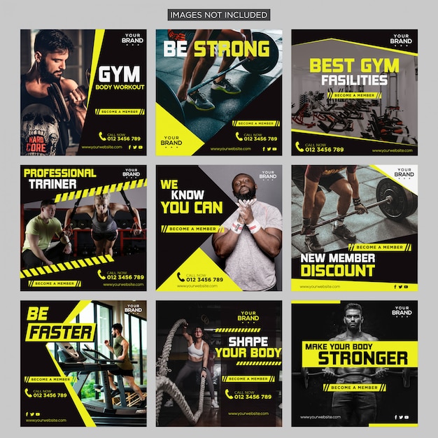 gym fitness social media post