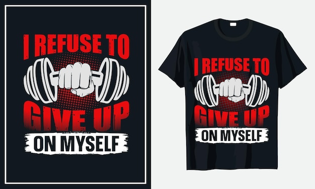 체육관 휘트니스 운동 tshirt 디자인 프리미엄 벡터