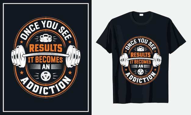 Vector gym fitness workout tshirt design premium vector