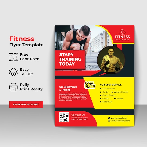 gym flyer design template