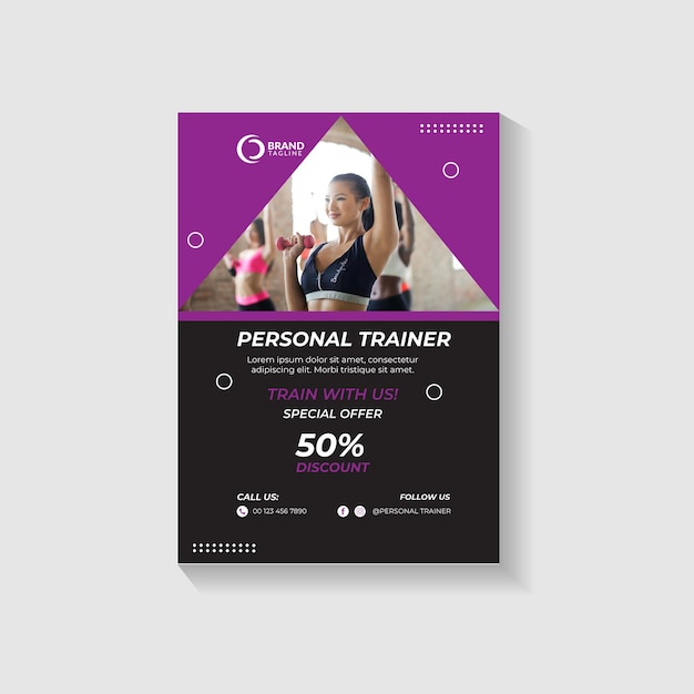 Vector gym flyer design