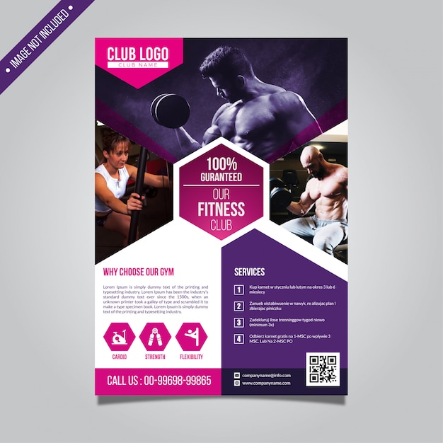 Vector gym flyer template