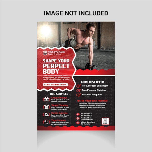 Vector gym flyer workout flyer