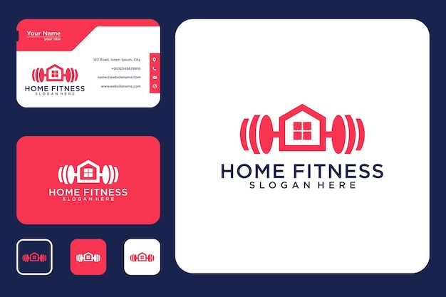 gym home Logo design and business card