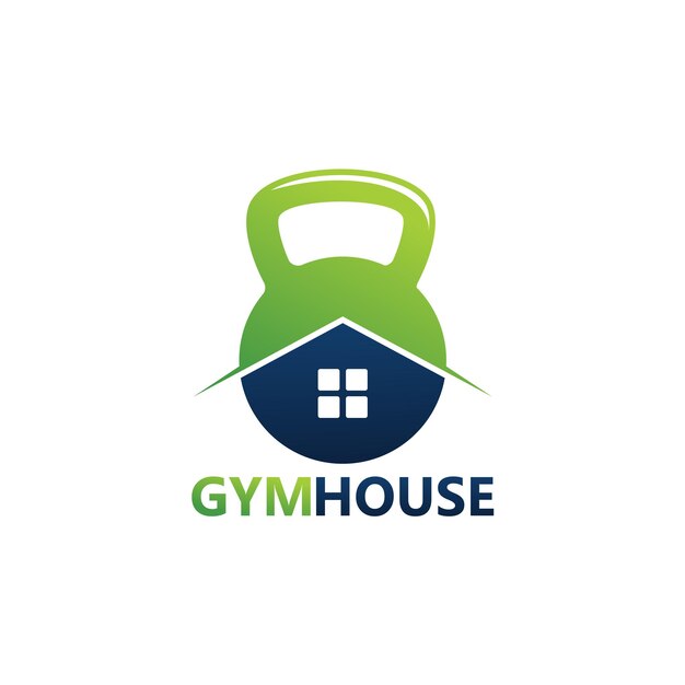 Gym House Logo Template Design Vector, Emblem, Design Concept, Creative Symbol, Icon