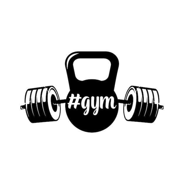 Vector gym illustration logo design