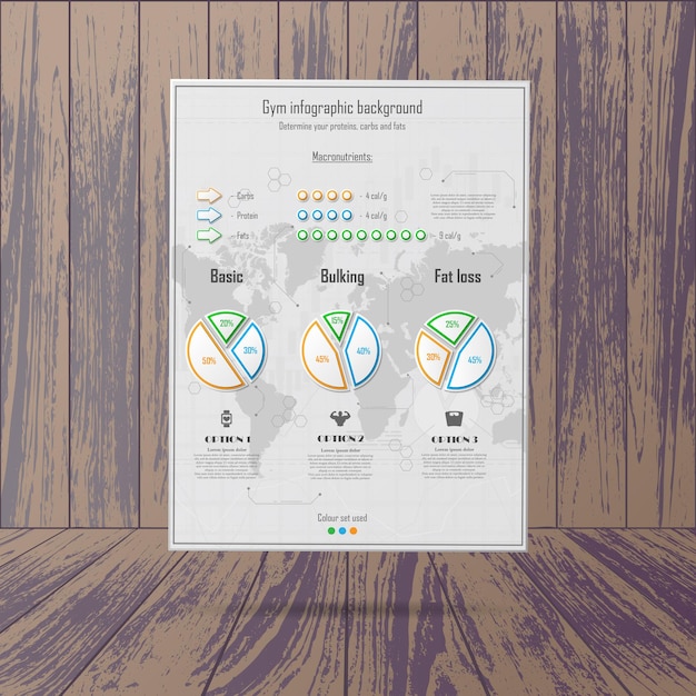 벡터 체육관 infographic 포스터