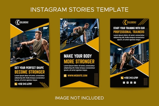 Gym Instagram stories template