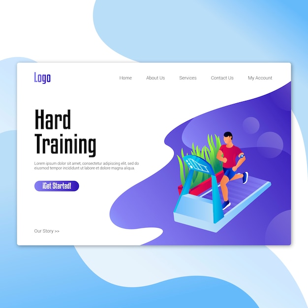 Gym landing page concept