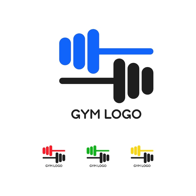 Vector gym logo fitness gym equipment logo and icon