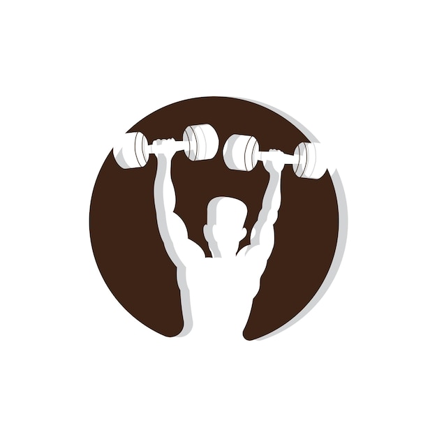 Gym Logo Fitness Health Vector Muscle Workout Silhouette Design Fitness Club