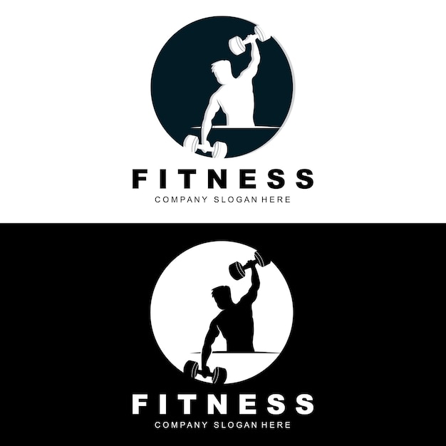 Gym Logo Fitness Logo Vector Design Geschikt voor Fitness Sportartikelen Body Health Body Supplement Productmerken