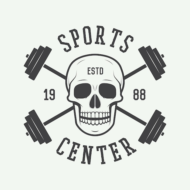 Gym logo, label and or badge vintage style. vector illustration