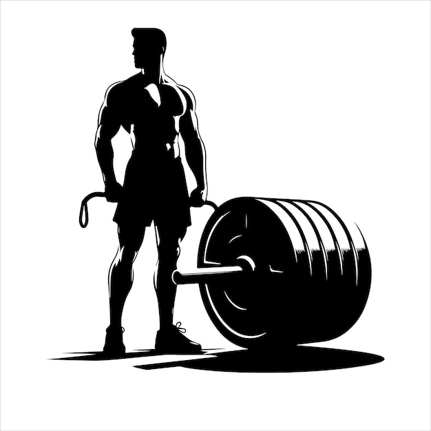 Vector gym logo vector silhouette vector in black color