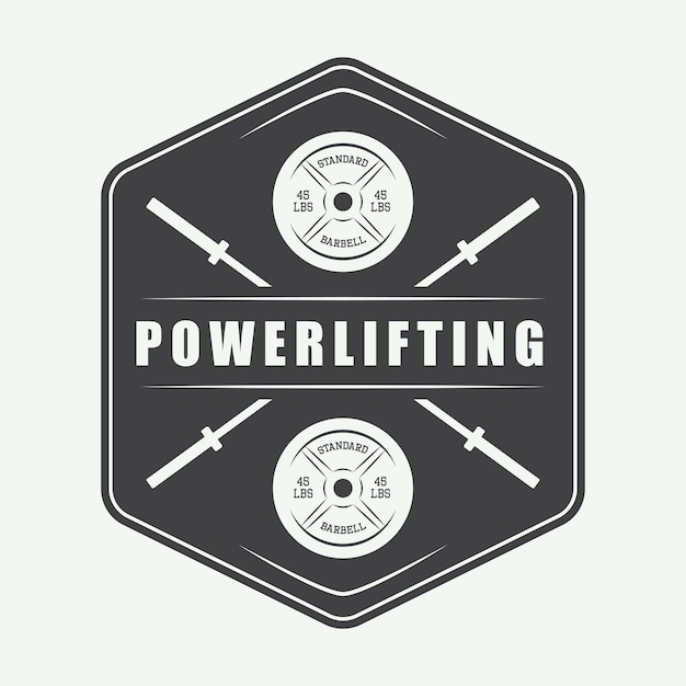 Gym logo in vintage style Vector illustration