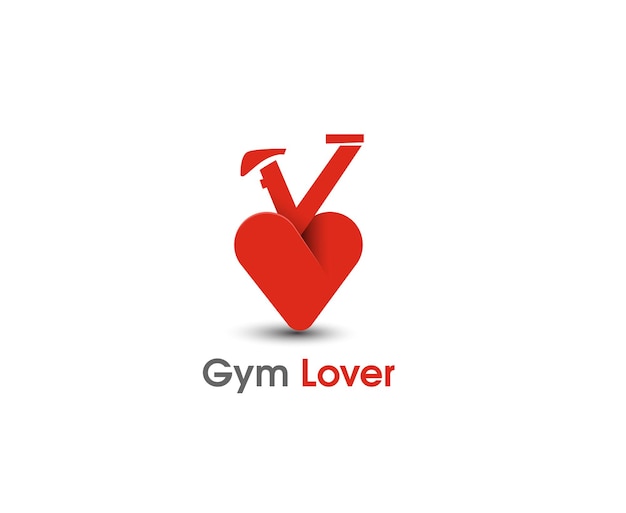 Gym lover web pictogrammen en vector logo