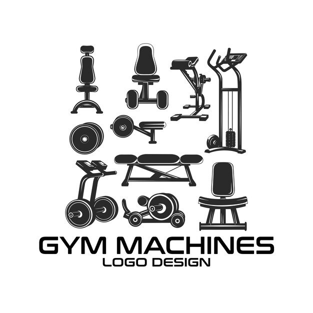 Gym Machines Vector Logo Design