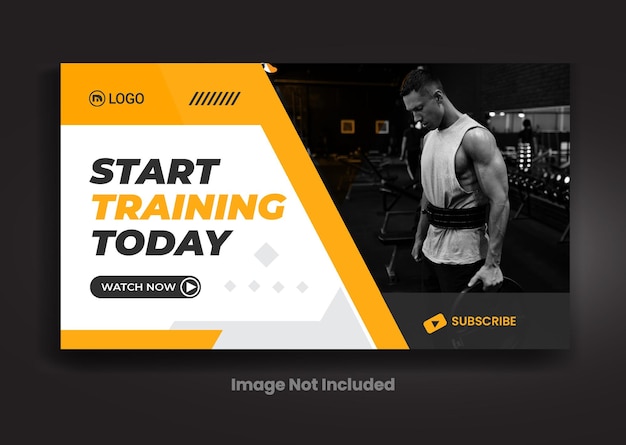 Gym Modern Youtube Thumbnail Templates