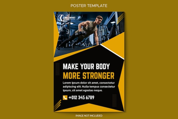 Gym poster design template