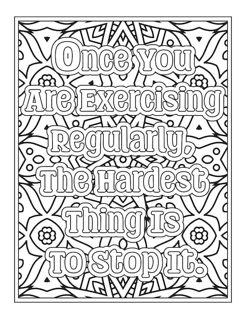 Gym Quotes Coloring Pages for Kdp Coloring Pages