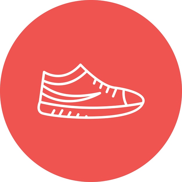 Векторное изображение значка спортивной обуви может быть использовано для спортзала