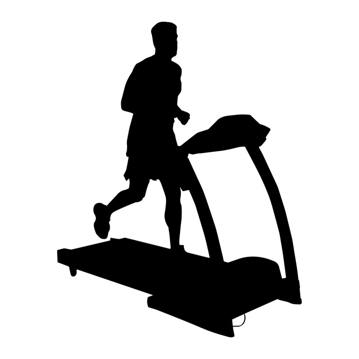 Vector gym silhouette isolated black on white background vector illustration