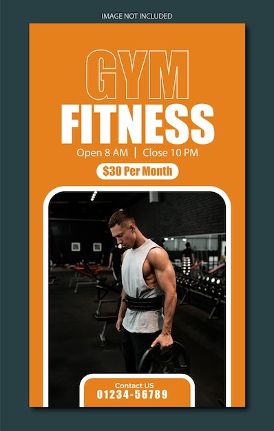 Gym social media story