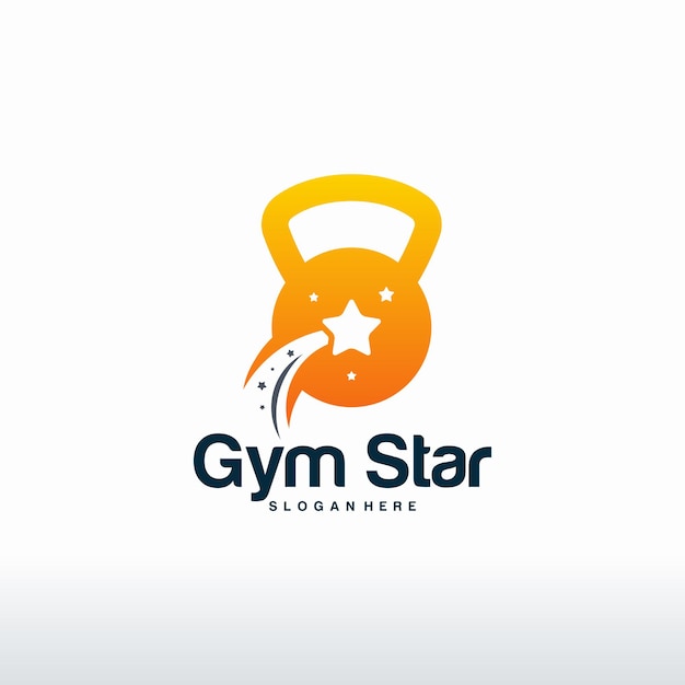 Il logo gym star progetta il vettore, il modello di design del logo ginnico