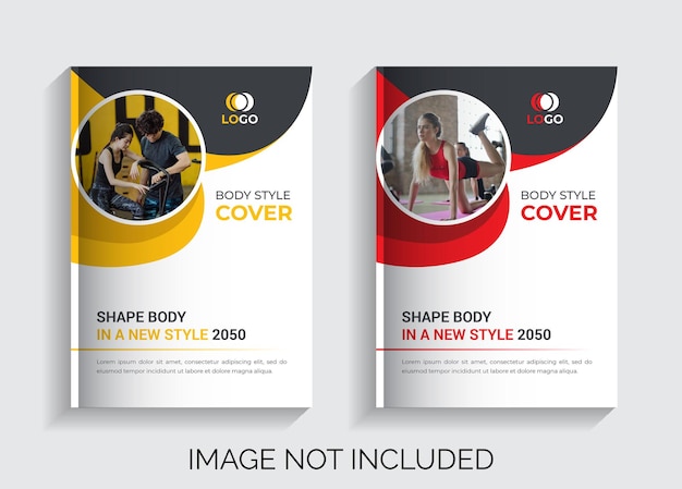 Vector gym style book cover. book cover design template. annual reports. education book cover. corporate.