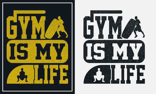 Gym t shirt design premium vector