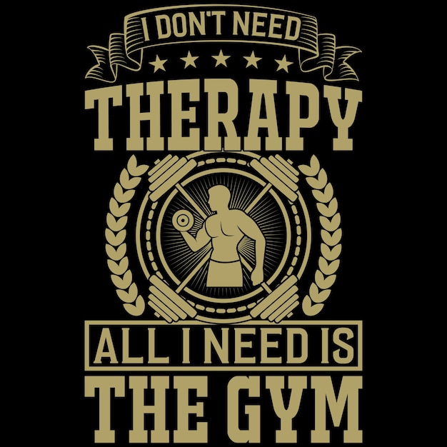 Vector gym t shirt design