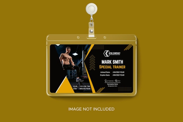 Gym trainer ID card template