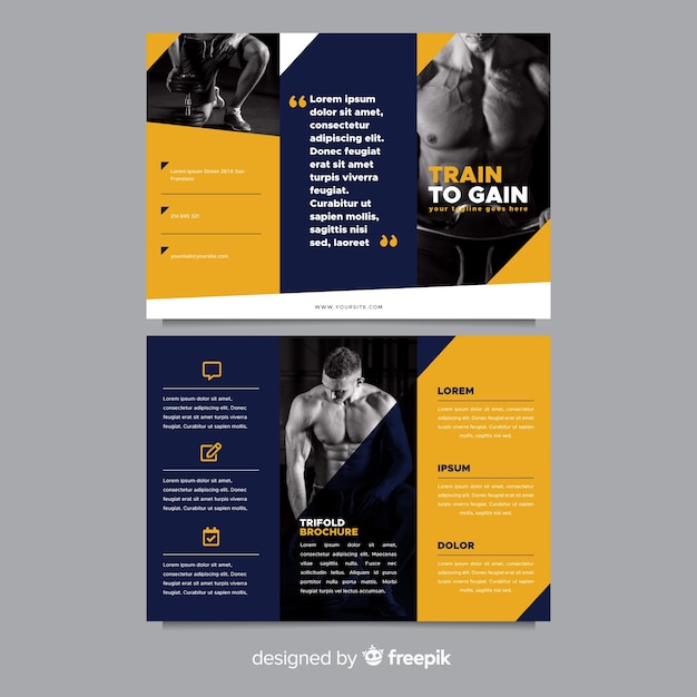 gym trifold brochure