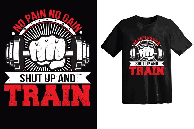 Vector gym tshirt design workout tshirt design