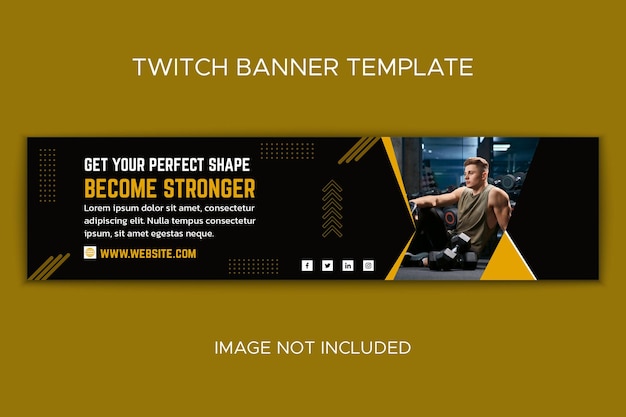 Gym twitch banner template