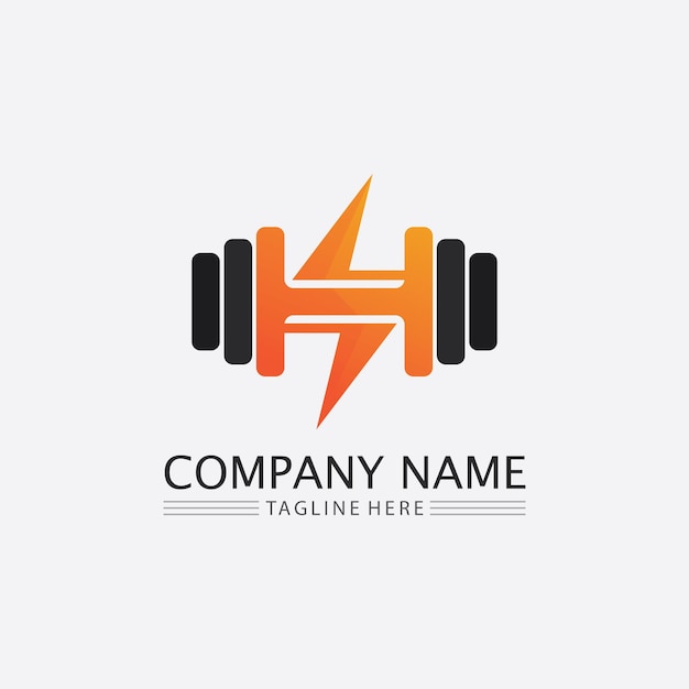 Векторный объект GYM и иконки для спортивной этикетки Gym Badge Fitness Logo Design