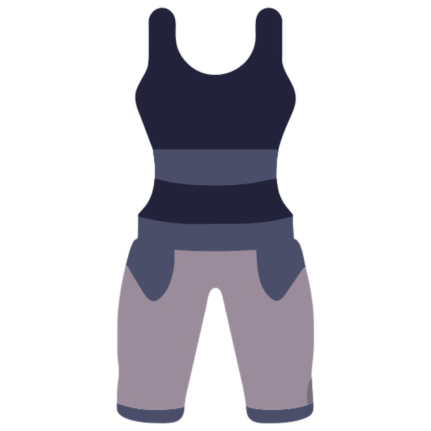 Vector gym wear icon colored shapes