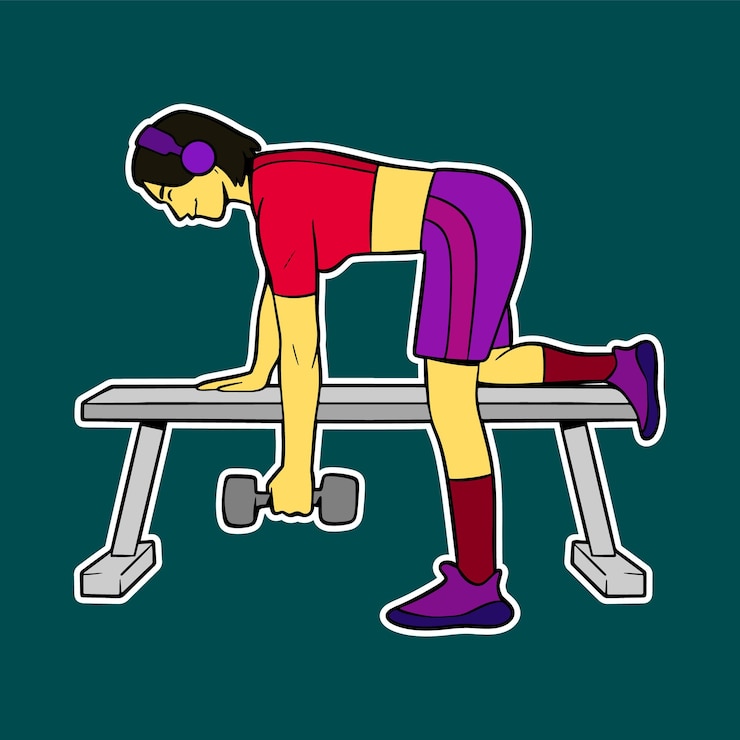 Vector gym women doodle sticker illustration