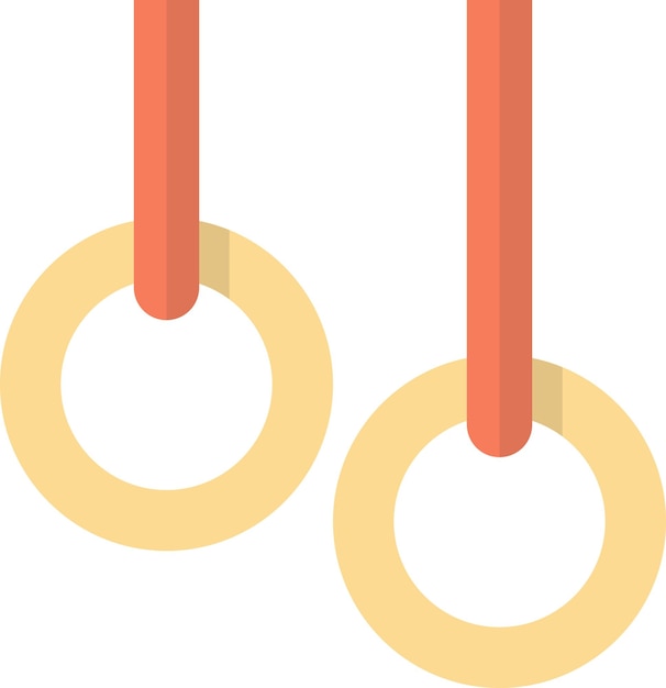 Gymnastic Rings illustration in minimal style