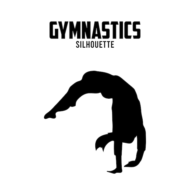 Gymnastics Silhouette vector stock illustration Gymnastics player silhoutte