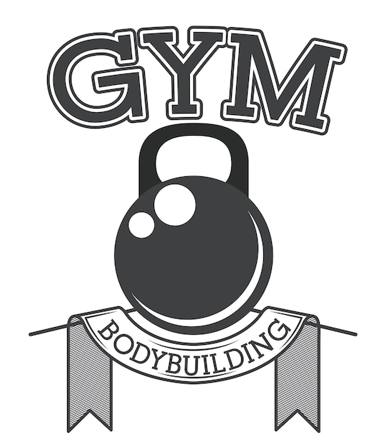 Gymnastiekconcept met fitness pictogrammen