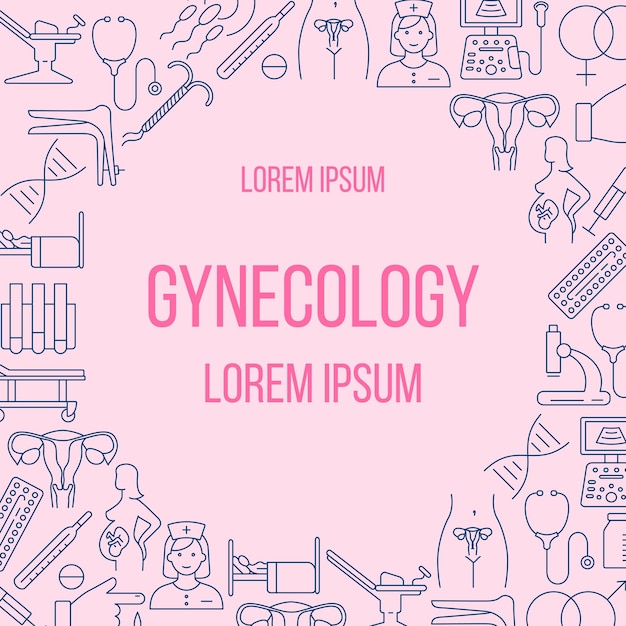 Gynaecologie platte poster