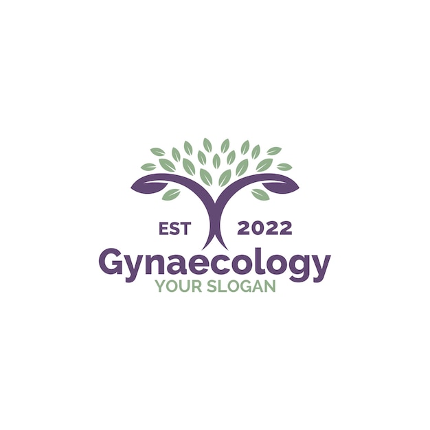 gynecological leaf logo desig cancer vagina health expert doctor for medical surgery