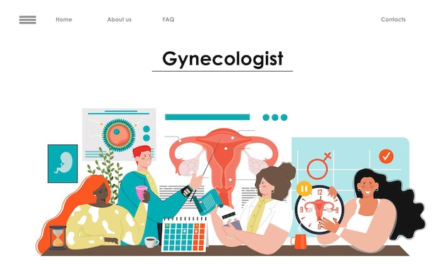 Gynecology and women health service landing page