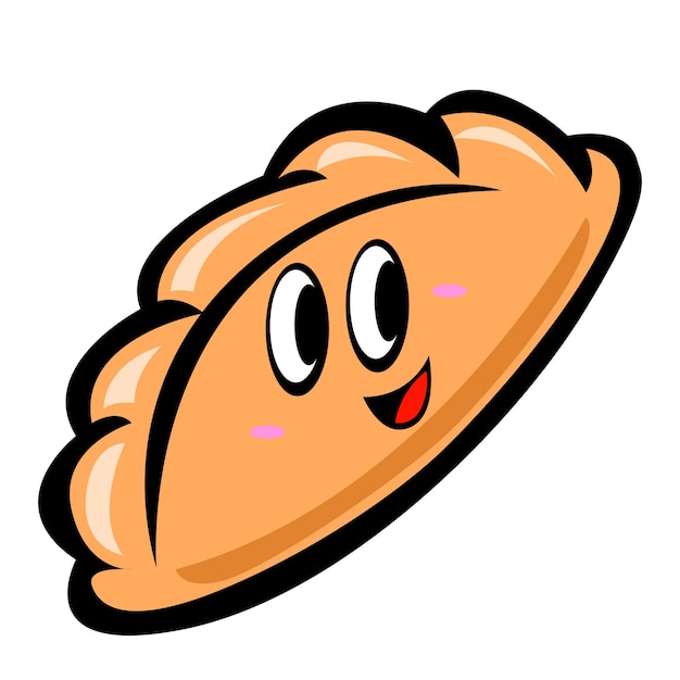 Vector gyoza dumpling mascot