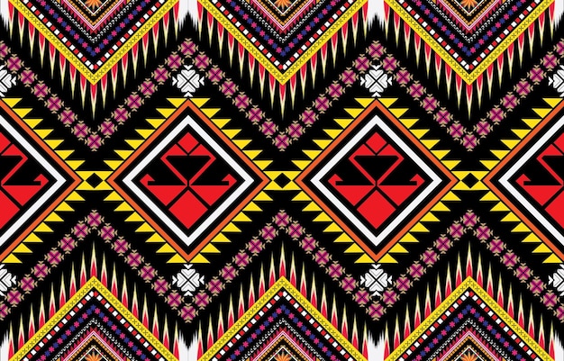 Gypsy patroon tribal etnische motieven geometrische vector achtergrond. Doodle zigeuner geometrische vormen sprite