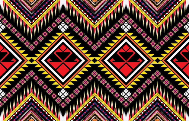 ジプシー パターン部族エスニック モチーフの幾何学的なベクトルの背景。落書きジプシーの幾何学的形状のスプライト