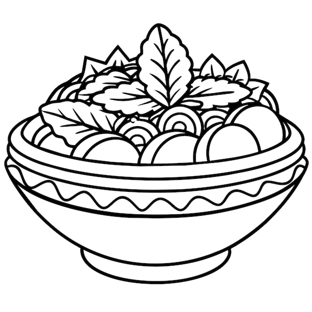 Gyro food outline illustration digital coloring book page line art drawing