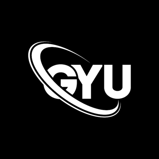 Vector gyu logo gyu letter gyu letter logo design initials gyu logo linked with circle and uppercase monogram logo gyu typography for technology business and real estate brand